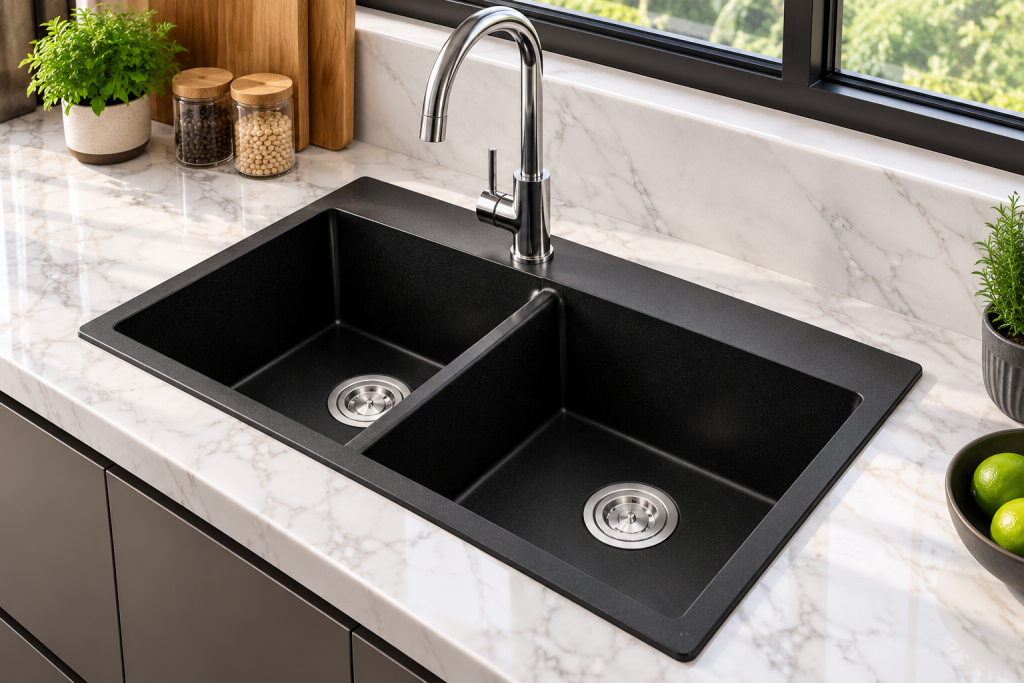 Chậu rửa đá Granite KAFF KF-MONDY-9050 kích thước 900x500mm
