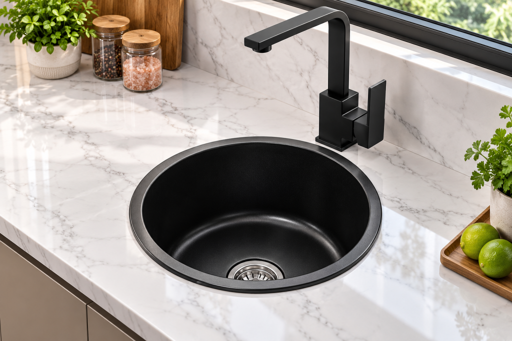 Chậu rửa đá Granite KAFF KF-CR460B chính hãng