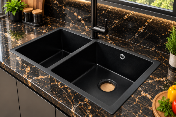 Chậu rửa chén đá Granite KAFF KF-MONDY-8145 chính hãng