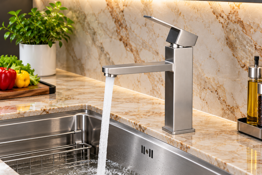 Vòi rửa chén KAFF KF-FC83020 inox SUS304 nóng lạnh