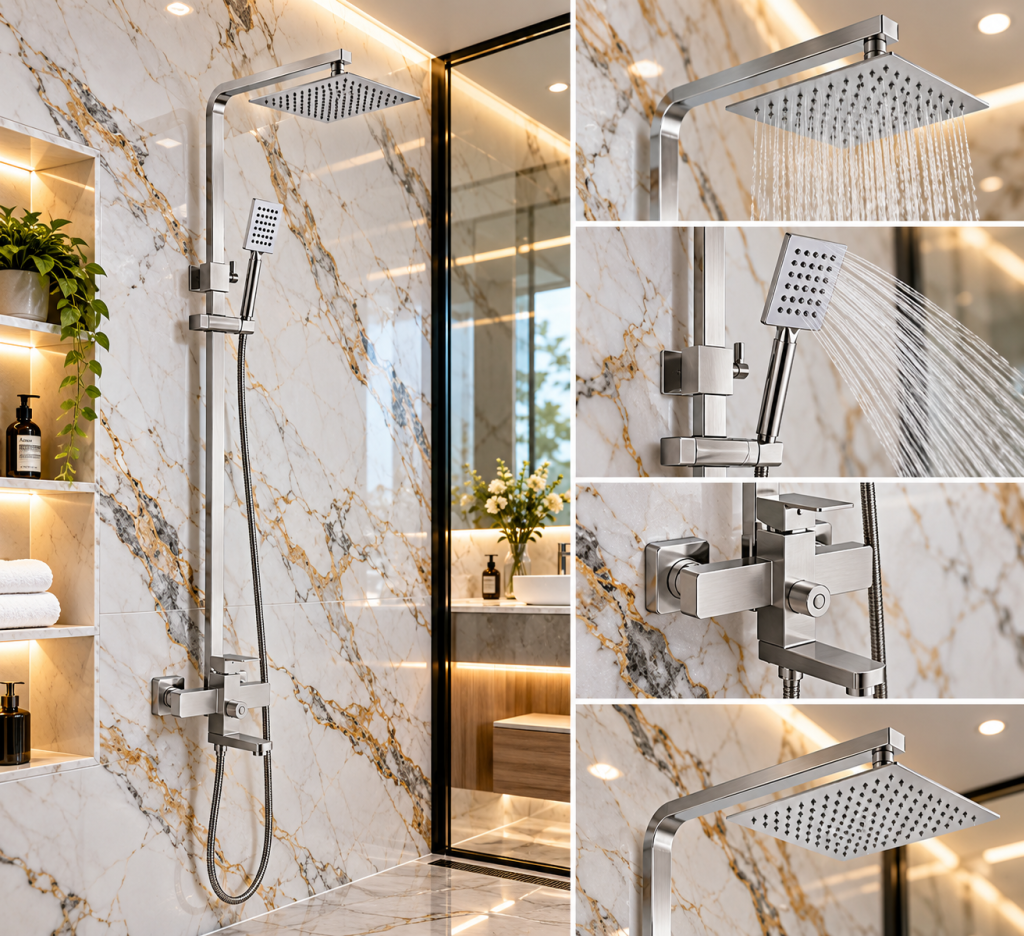 Vòi sen tắm inox KAFF KF-SH8101 thiết kế hiện đại