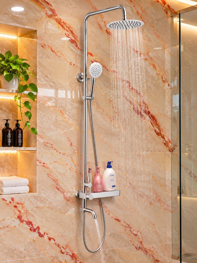 Vòi sen tắm inox KAFF KF-SH81012B thiết kế hiện đại